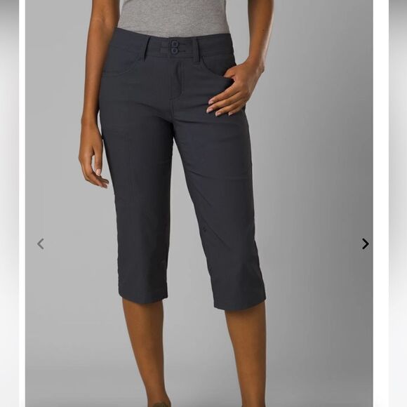 EXCELLENT CONDITION WOMEN’S SIZE 30 PRANA GRAY CAPRI - Picture 1 of 7